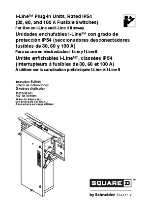 I-Line™ Plug-in Units, Rated IP54 (30, 60, and 100 A Fusible Switches)