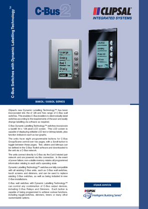 Marketing datasheet for 5055 & 5585DL series C-Bus switches
