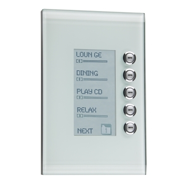 C-Bus Saturn Wall Switches, Glass Fascias Only, 5 Button DLT