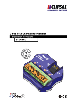 Installation Instruction Sheet for 5104BCL
