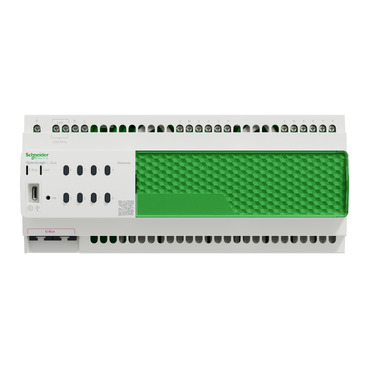 Dimmer, SpaceLogic C-Bus, 8 channel, 1A per channel, DIN rail mount, inbuilt switchable C-Bus power supply, white