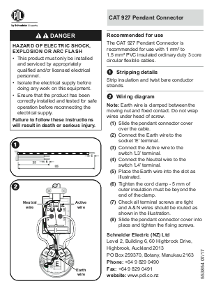 Wiring Accessories wiring instructions for 927 pendant suspension socket
