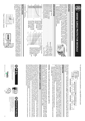 600 Series installation and operating instructions for surge protection module - 600SM