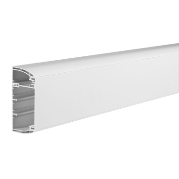 Dado trunking system. Consort is a single compartment pvc trunking with a stylish profile.