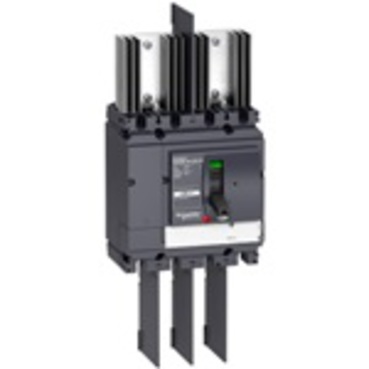 Compact NSX direct current (DC) photovoltaic (PV) switch disconnector (NA)  200 A 4P  with heat sinks and phase barriers