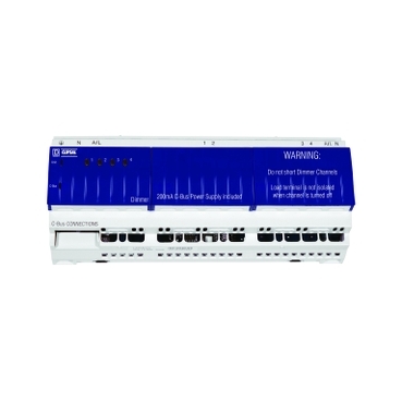 DIN Rail Dimmers Square D C-Bus™ DIN Rail Dimmers are C-Bus controlled and are available in both 4- and 8-channel models.
