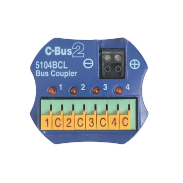 C-Bus™ Bus Couplers provide an interface between dry-contact mechanical switches and a C-Bus network.