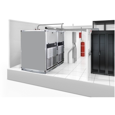 Optimierte Kühlung für Module APC Brand Effiziente Kühllösungen, optimiert für SmartShelter Module und Container. Geeignet für Kapazitäten zwischen 5 und 30 kW pro Rack. Verfügbar als DX-, Kaltwasser- und Luft-Economiser-Varianten.