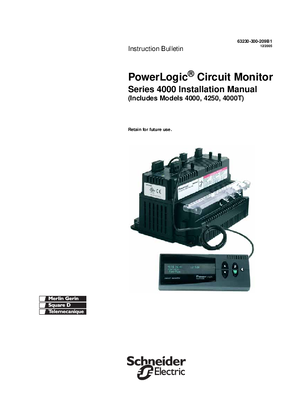 Circuit Monitor Series 4000 Installation EN