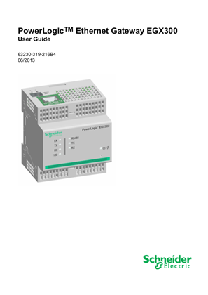 PowerLogic EGX300 Ethernet Gateway User Guide