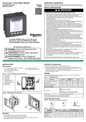 PowerLogic™ Power Meter PM5350 Installation Guide
