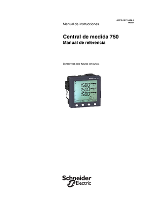 Central de medida 750 Manual de referencia