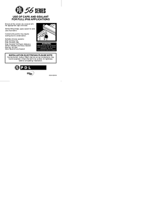 56 Series sealing instructions  using enclosures to ensure full IP66 installation