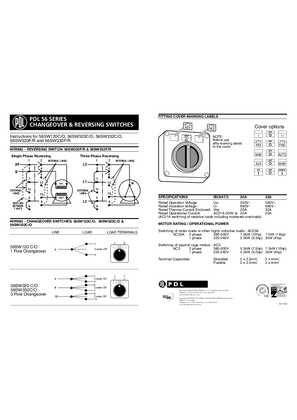 56 Series wiring and installation instructions for change over and reverse switches