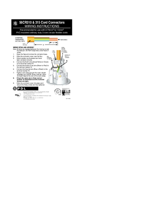56 Series instructions to wire cord connectors