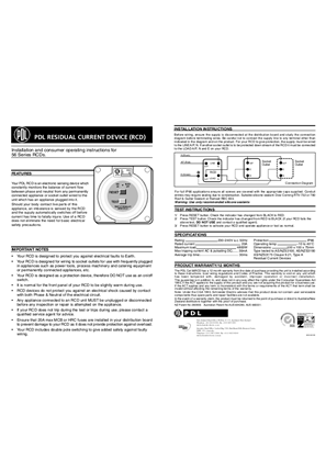 56 Series installation and consumer operating instructions for RCD's