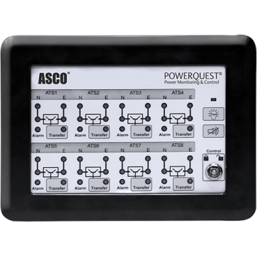 Indicateur à distance ASCO 5350 à 8 canaux ASCO Power Technologies Statut et contrôle pour un maximum de 8 commutateurs de transfert