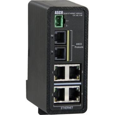 ASCO 5140 Quad Ethernet Module ASCO Power Technologies Remotely Monitor and Control ASCO Transfer Switches