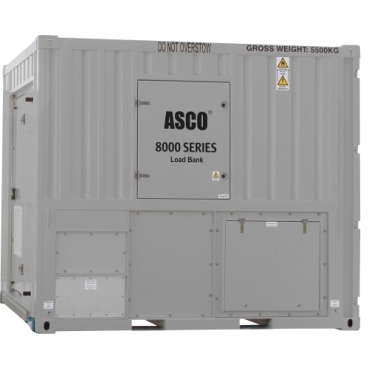 Banco de carga ASCO 8300 ASCO Power Technologies Construcción en contenedor ISO de 10 pies | Carga reactiva resistiva | 2000-3300 kVA | 380-690 V | 50/60 Hz