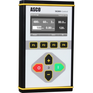 SIGMA portátil ASCO Power Technologies Pruebas rápidas y precisas para bancos de carga de ASCO controlados por SIGMA 2