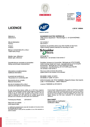 NF certificate LCIE