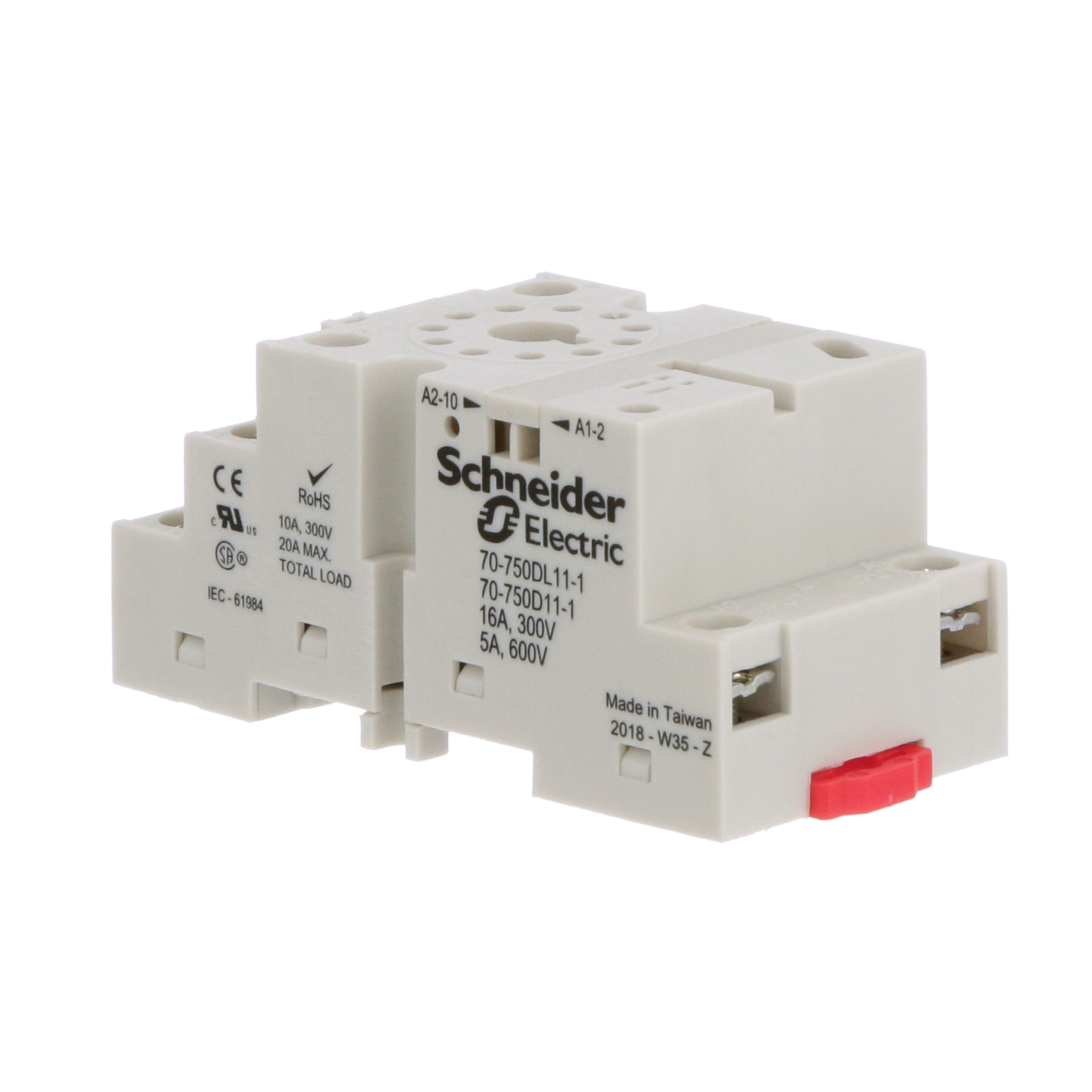 Socket, SE Relays general purpose relay accessory, 3PDT, 16A, 600 V, 11 pins, screw clamp terminal, 750/750H series