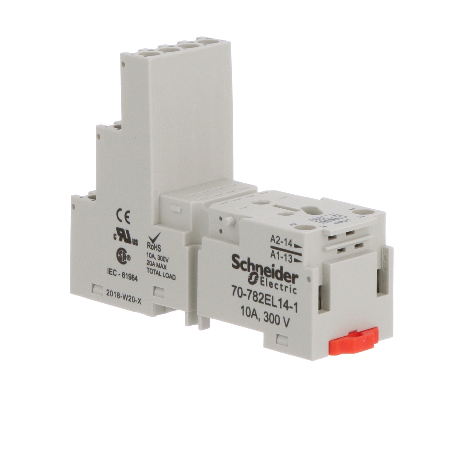 Socket, SE Relays, 10A, 17 pins, screw connectors, separate contact, for 782 relays