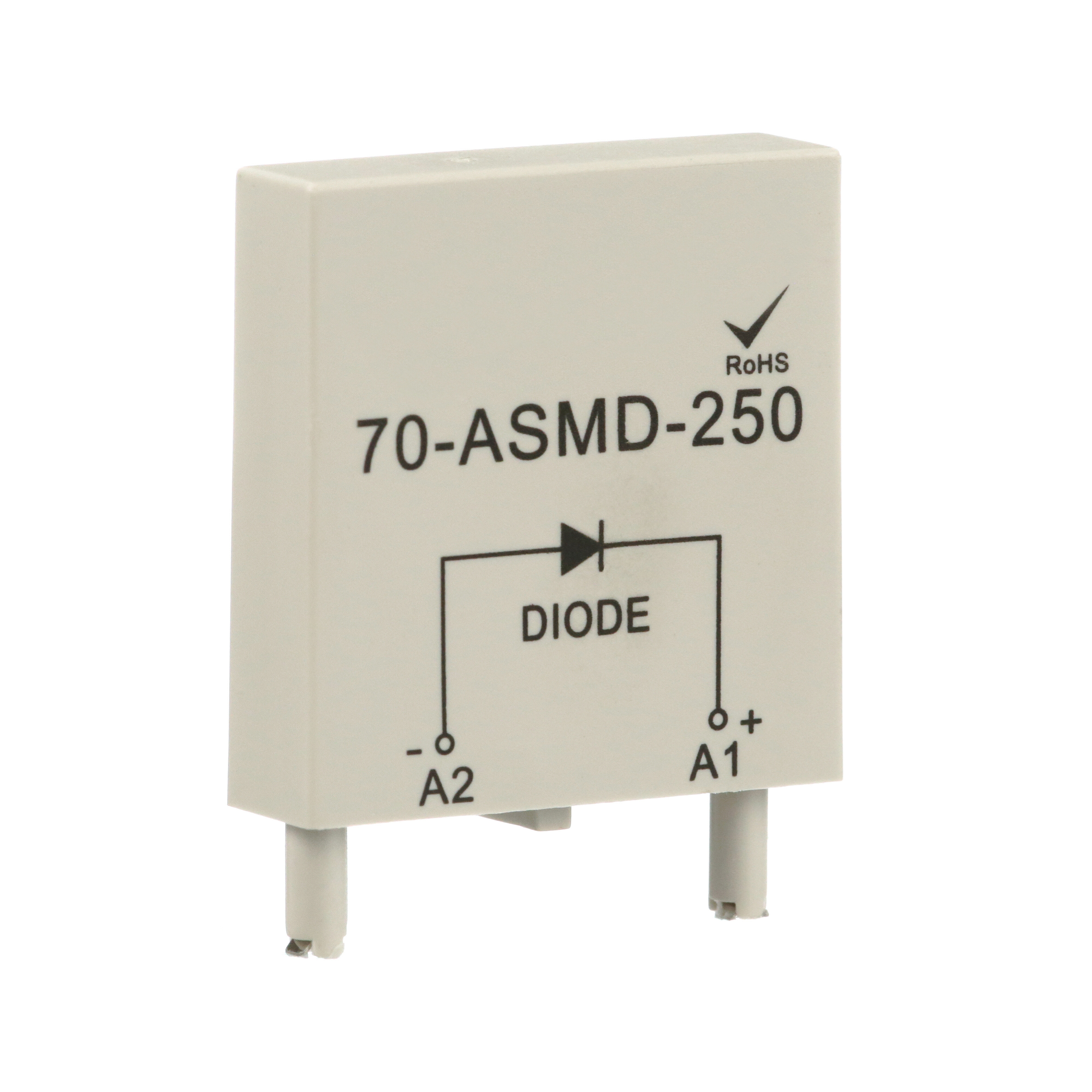 Protection module with diode, SE Relays, for 725 power relays, 6/250V DC