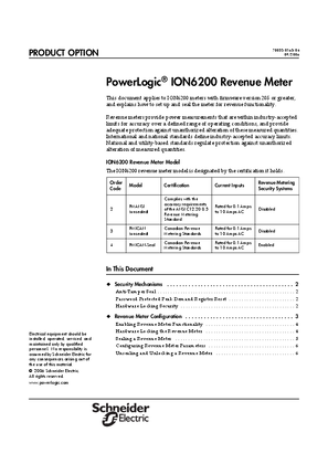 PowerLogic ION6200 Revenue Meter - EN