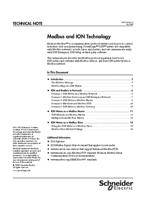 Modbus and ION Technology - EN