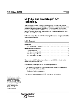 DNP 3.0 and PowerLogic ION Technology - EN