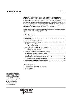 PowerLogic MeterM@il Internal Email Client Feature