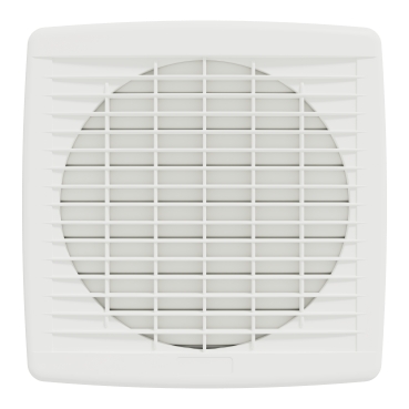 Exhaust fan, Airflow, window, 200mm blade dia, auto louvre, white-Front view