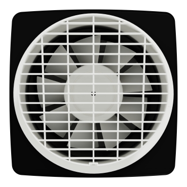 Exhaust fan, Airflow, wall, 200mm blade dia, auto louvre, white-Back View