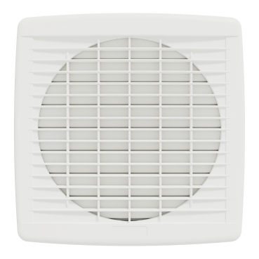 Exhaust fan, Airflow, wall, 200mm blade dia, auto louvre, white-Front view