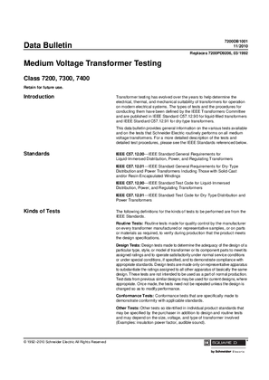 Medium Voltage Transformer Testing