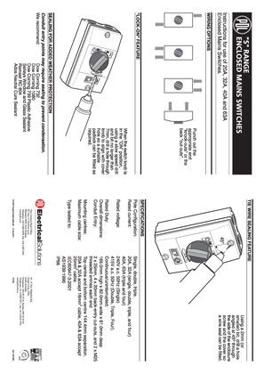 S Series installation and operating instructions for enclosed mains switches