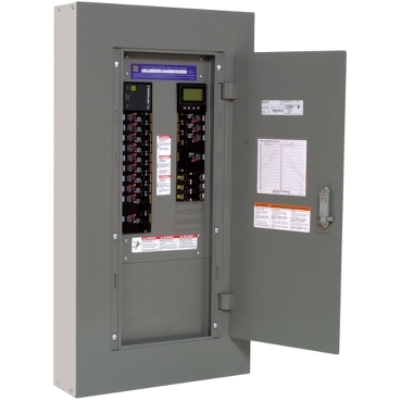 Overcurrent protection, automated lighting controls, and plug load control from a standard sized panelboard.
