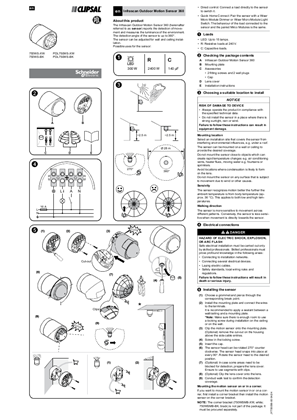 Infrascan Outdoor Motion Sensor 360 - Installation instructions