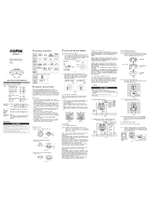 Instruction Manual for 752IR2RC PIR Sensor, 360deg, 15m, dual channel, Remote control option