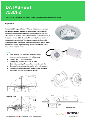 753CF2 PIR 2 Ch Senosr-Technical leaflet