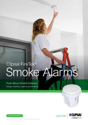Clipsal Fire Tek Photoelectric Smoke Alarm Surface Mount 220 240 V A C Mains Power Rechargeable Lithium Battery Backup