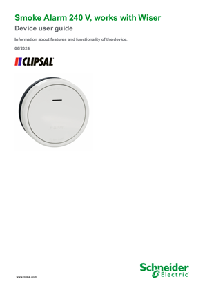 Smoke Alarm 240 V, works with Wiser - Device user guide