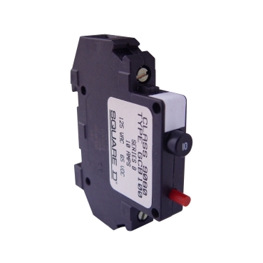 Square D 9080GCB Thermal Magnetic Circuit Protectors Square D The thermal feature trips when there is an overload of ten times rated current or less.  The magnetic mechanism trips instantaneously when there is a short circuit.