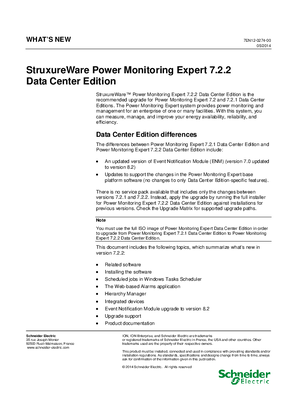 StruxureWare Power Monitoring Expert 7.2.2 Data Center Edition - EN
