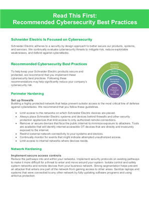 Recommended Cybersecurity Best Practices