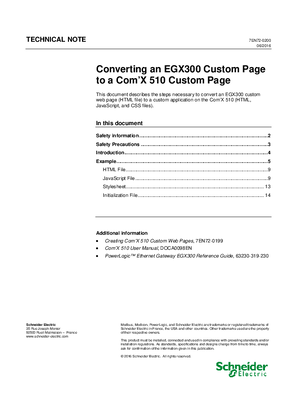 Converting an EGX300 Custom Page to a Com’X 510 Custom Page