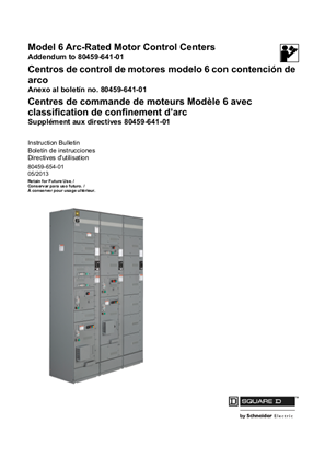 Model 6 Arc-Rated Motor Control Centers User Guide