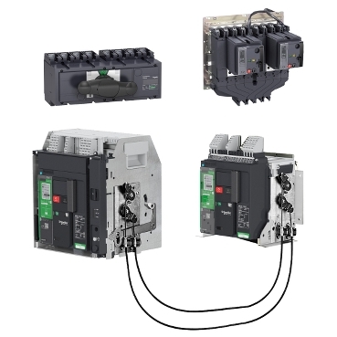 Inverseurs de sources ComPact, MasterPact Schneider Electric Système inverseur de source pour disjoncteurs et interrupteurs-sectionneurs jusqu'à 6300 A.