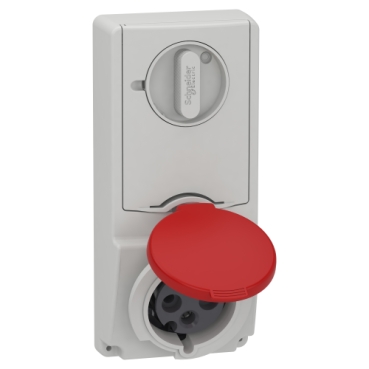 MUREVA PK (Unika) Panelre szerelhető, reteszelhető aljzat, 3P+F, 6h, 32A, 415V, IP44, olvadóbiztosítós 82146